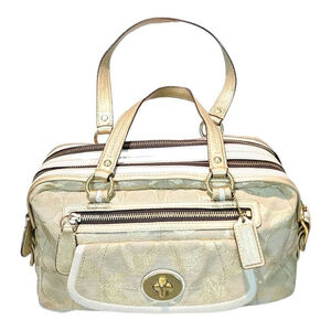 Coach Sabrina 13502 Op Art Metallic Gold Satchel — Authentic w/ Dusty Bag